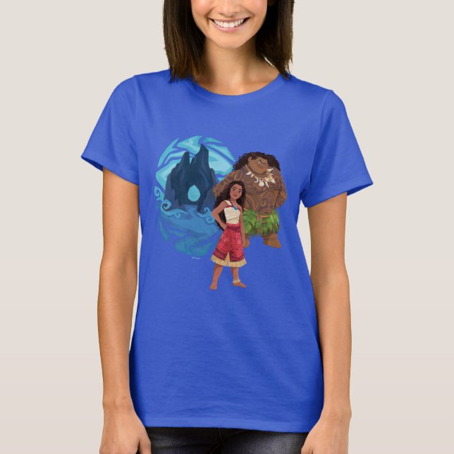 T-shirt Aventures Moana & Maui en Océanie (Devant)