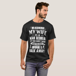 T-shirt avertir ma femme est une rousse méchante donc si v