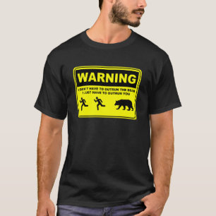 T-shirt Avertissant je ne dois pas dépasser l'ours
