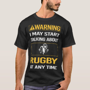 T-shirt Avertissement amusant Rugby