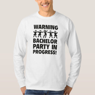 T-shirt Avertissement Bachelor Party en cours