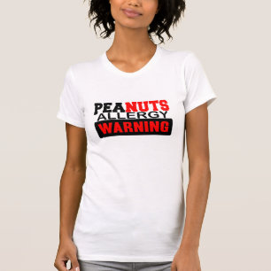 T-shirt Avertissement d'allergie aux arachides