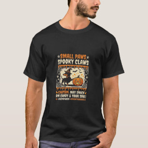 T-shirt Avertissement de chien de Dachshund d'Halloween ef
