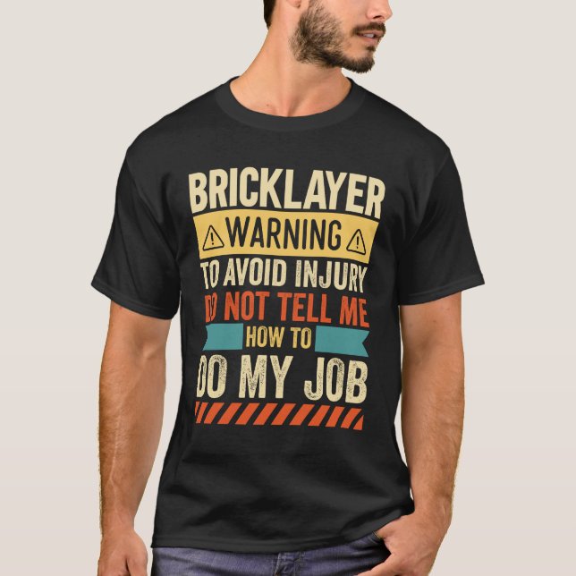 T-shirt Avertissement de couche brique (Devant)