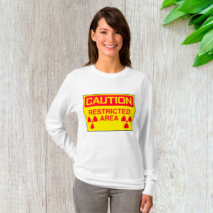 T-shirt Avertissement de danger de rayonnement dans les zo