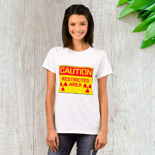 T-shirt Avertissement de danger de rayonnement dans les zo
