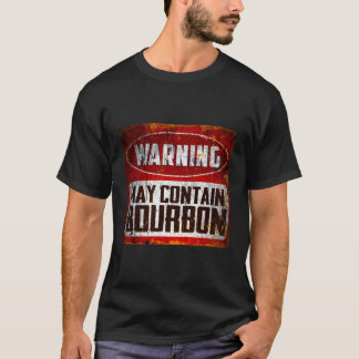 T-shirt Avertissement De Devis Peut Contenir Une Boisson D