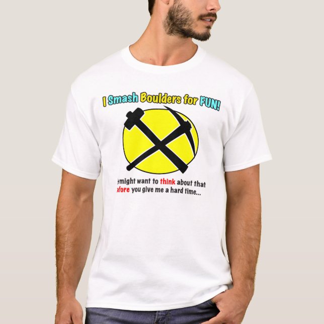 T-shirt Avertissement de Rockhound ! Les chemises des (Devant)