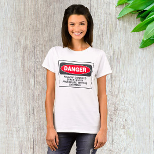 T-shirt Avertissement de sécurité pour l'entrée dans un es