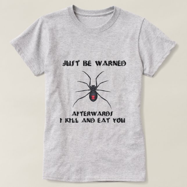 T-shirt Avertissement de veuve noire (Design devant)