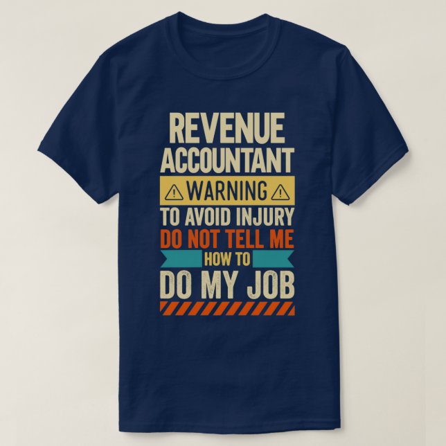T-shirt Avertissement du comptable des produits (Design devant)
