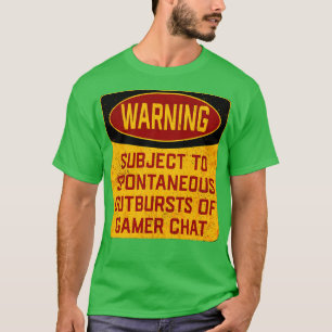 T-shirt Avertissement Du Joueur Sujet À Des Flambées Spont
