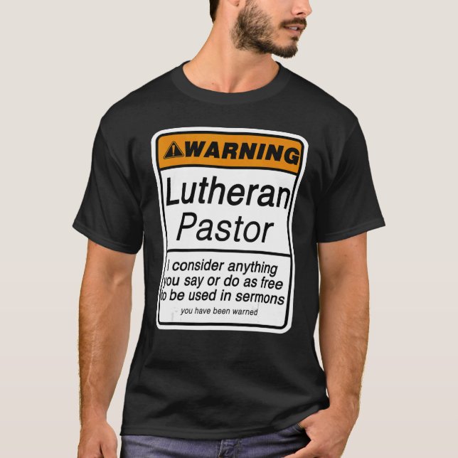 T-shirt Avertissement du pasteur pour l'appréciation du cl (Devant)