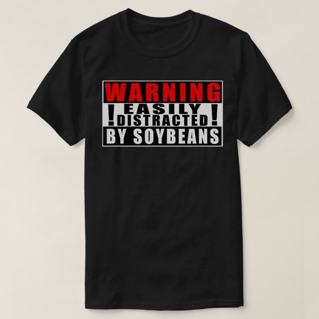 T-shirt Avertissement Facilement Distrait Par Les Fermiers (Design devant)
