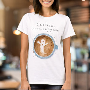 T-shirt Avertissement Fantôme Aquarelle : Hanté avant le c