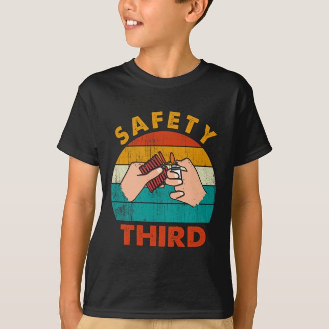 T-shirt Avertissement Feu d'artifice Rackers Sécurité Troi (Devant)