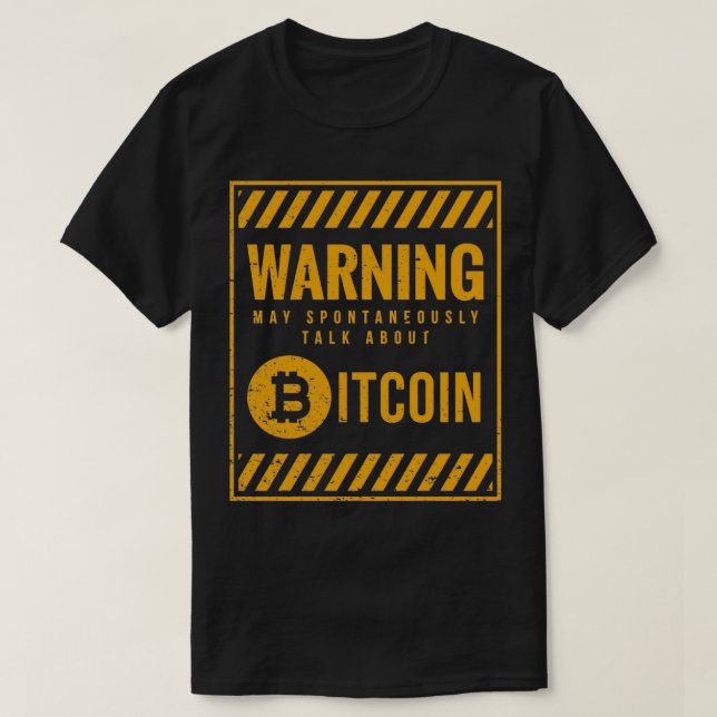 T-shirt AVERTISSEMENT Geek Bitcoin (Design devant)