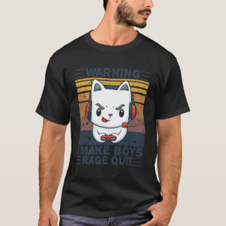 T-shirt Avertissement Je Fais Des Garçons Rage Quit Video 
