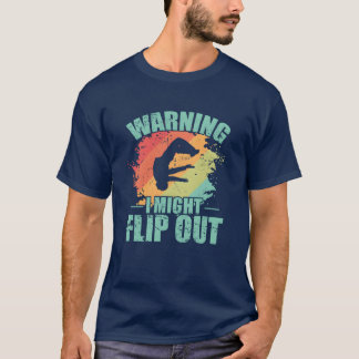 T-shirt Avertissement Je pourrais basculer Parkour Sport v