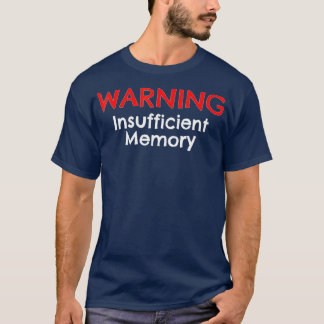 T-shirt Avertissement Mémoire insuffisante Impression lumi