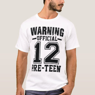 T-shirt Avertissement Officiel 12 Pré-ado