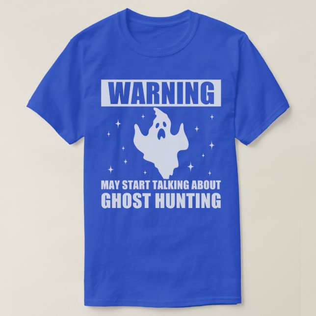 T-shirt Avertissement peut commencer à parler de chasse au (Design devant)