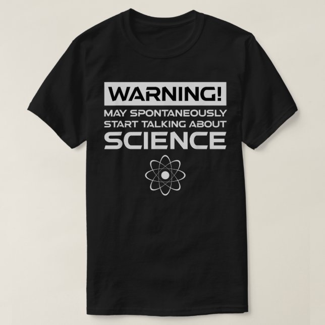 T-shirt Avertissement Peut Commencer Spontanément À Parler (Design devant)