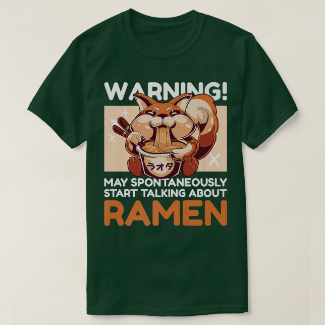 T-shirt Avertissement Peut Commencer Spontanément À Parler (Design devant)