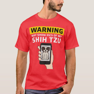 T-shirt Avertissement Peut Montrer Des Photos De Ma Fille