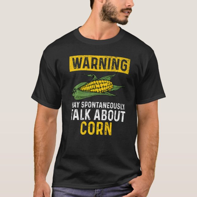 T-shirt Avertissement Peut Parler Spontanément De L'Agricu (Devant)
