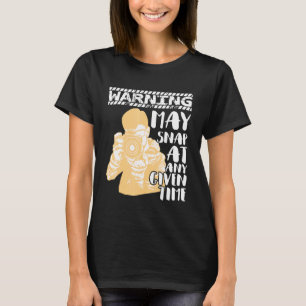 T-shirt Avertissement Peut S'Attaquer À N'Importe Quel Mom