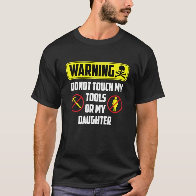 T-shirt Avertissement pour les hommes ne touchez pas mes o (Devant)