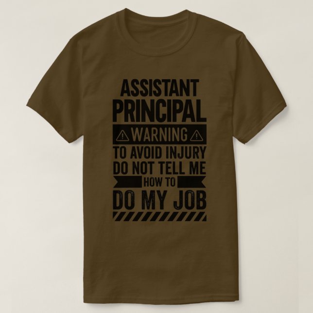T-shirt Avertissement principal adjoint (Design devant)