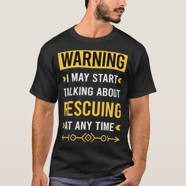 T-shirt Avertissement Secourant les animaux (Devant)