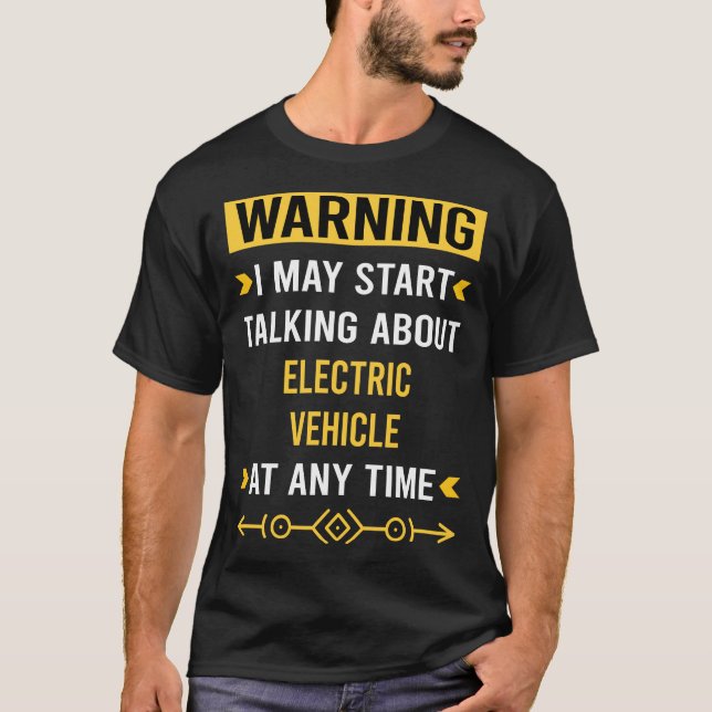 T-shirt Avertissement Véhicules électriques (Devant)