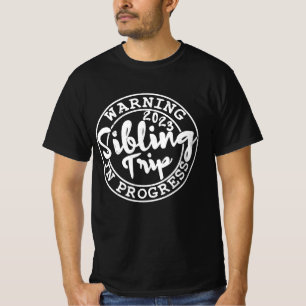 T-shirt Avertissement Voyage frère en cours Famille Réunio