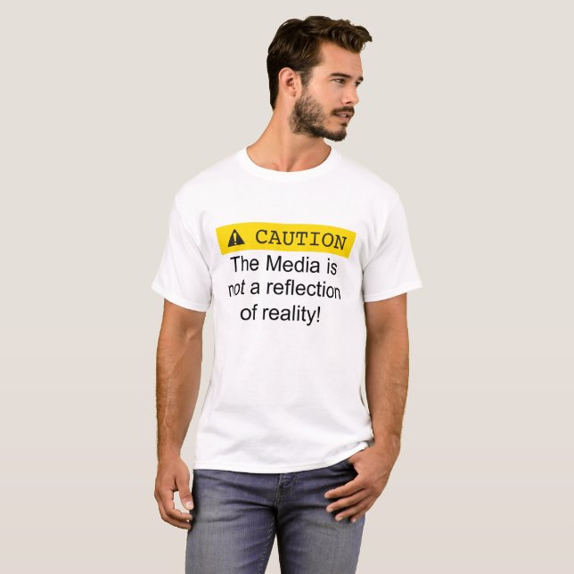 T-shirt Avertissez les médias n'est pas une réflexion de (Devant entier)