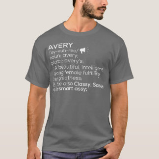 T-shirt Avery Nom Avery Définition Avery Nom Femme Aver