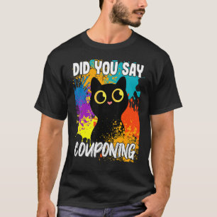 T-shirt Avez-Vous Dit Couponing Chat Noir