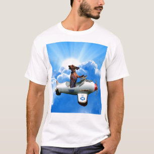 T-shirt "Aviateur de teckel" conçu par Zermeno