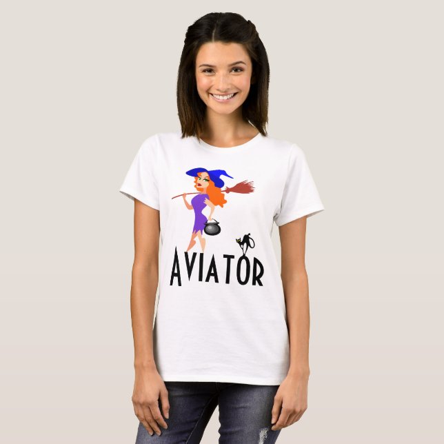 T-shirt Aviator drôle personnalisable (Devant entier)
