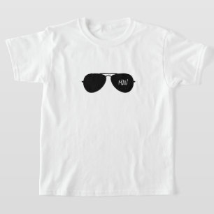 T-shirt Aviator Shades Pilote Initiales Lunettes de soleil