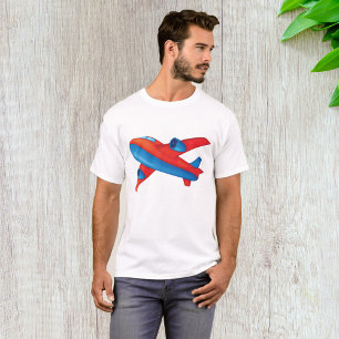 T-shirt Avion à réaction coloré rouge et bleu
