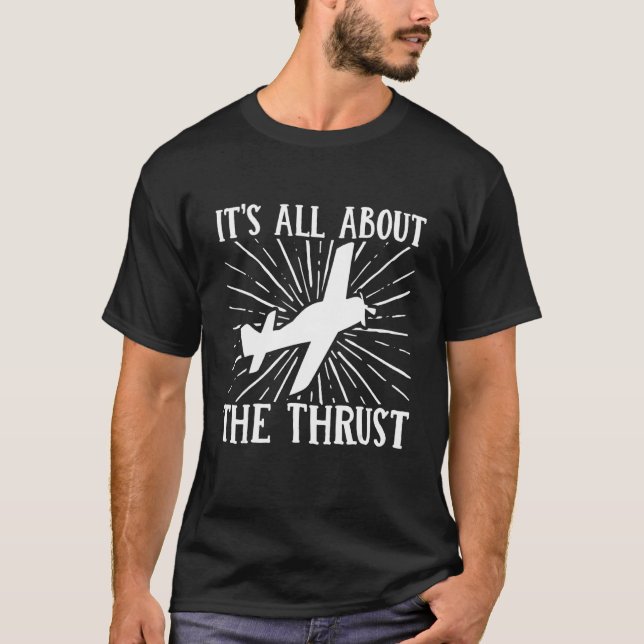 T-shirt Avion Avion Pilote Aéronef Itu2019s Tout Abou (Devant)