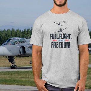 T-shirt Avion Carburant Liberté de vol Fun Aviation Simple