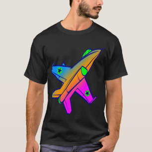 T-shirt Avion de chasse à réaction rétro Corey Tiger 80s