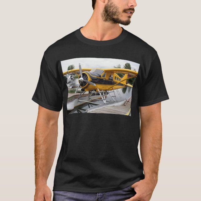 T-shirt Avion de flotteur de castor, capot de lac, Alaska, (Devant)