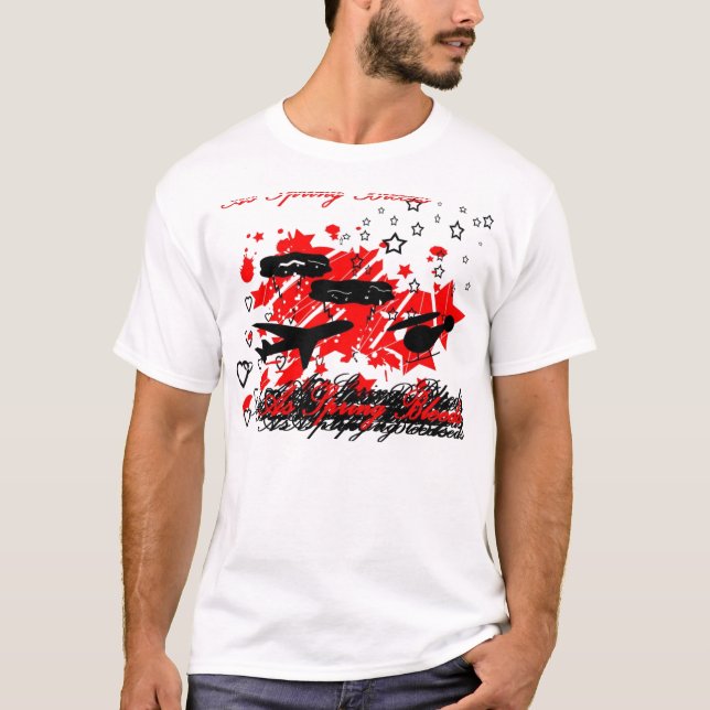 T-shirt avion de ligne à réaction (Devant)