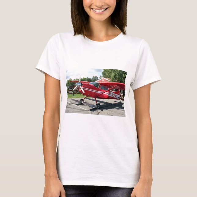 T-shirt Avion de ski, Talkeetna, Alaska, Etats-Unis (Devant)