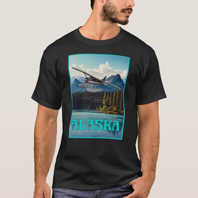 T-shirt Avion flotteur de l'Alaska (Devant)
